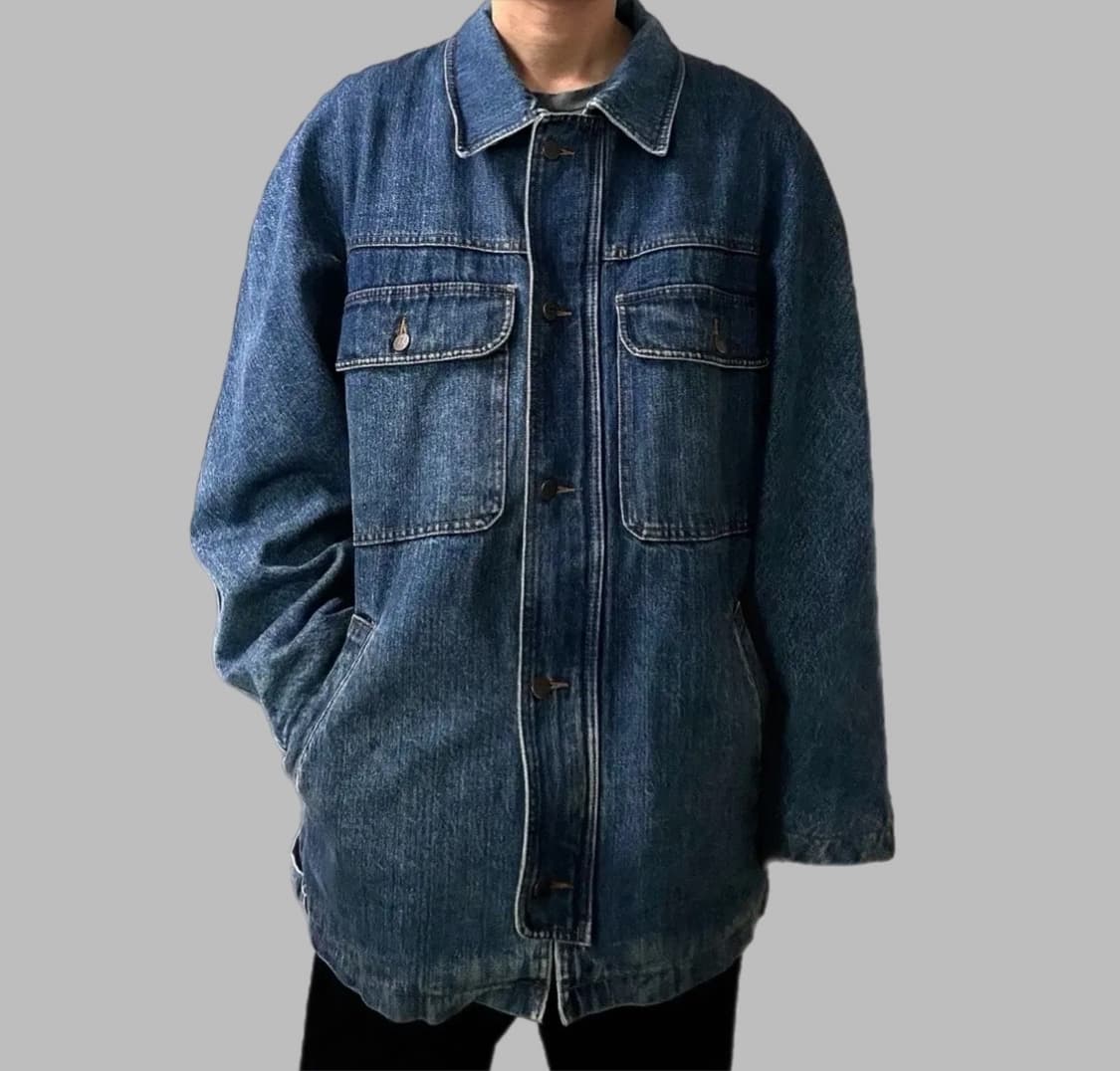 (105) 베네통 안감 양털 데님코트 상품이미지1