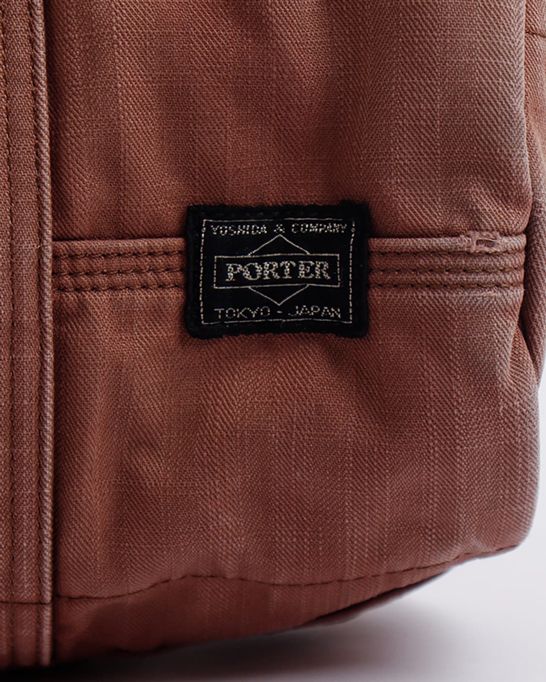[PORTER] 브릭 브라운 코튼 보스턴 토트백 상품이미지4