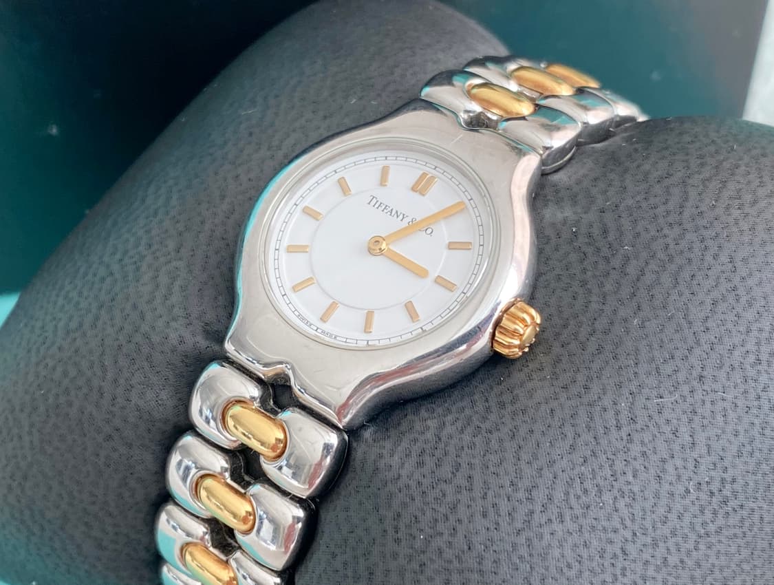 티파니 티솔로 24mm 여성용 스몰 사이즈 18k 콤비 쿼츠 상품이미지7