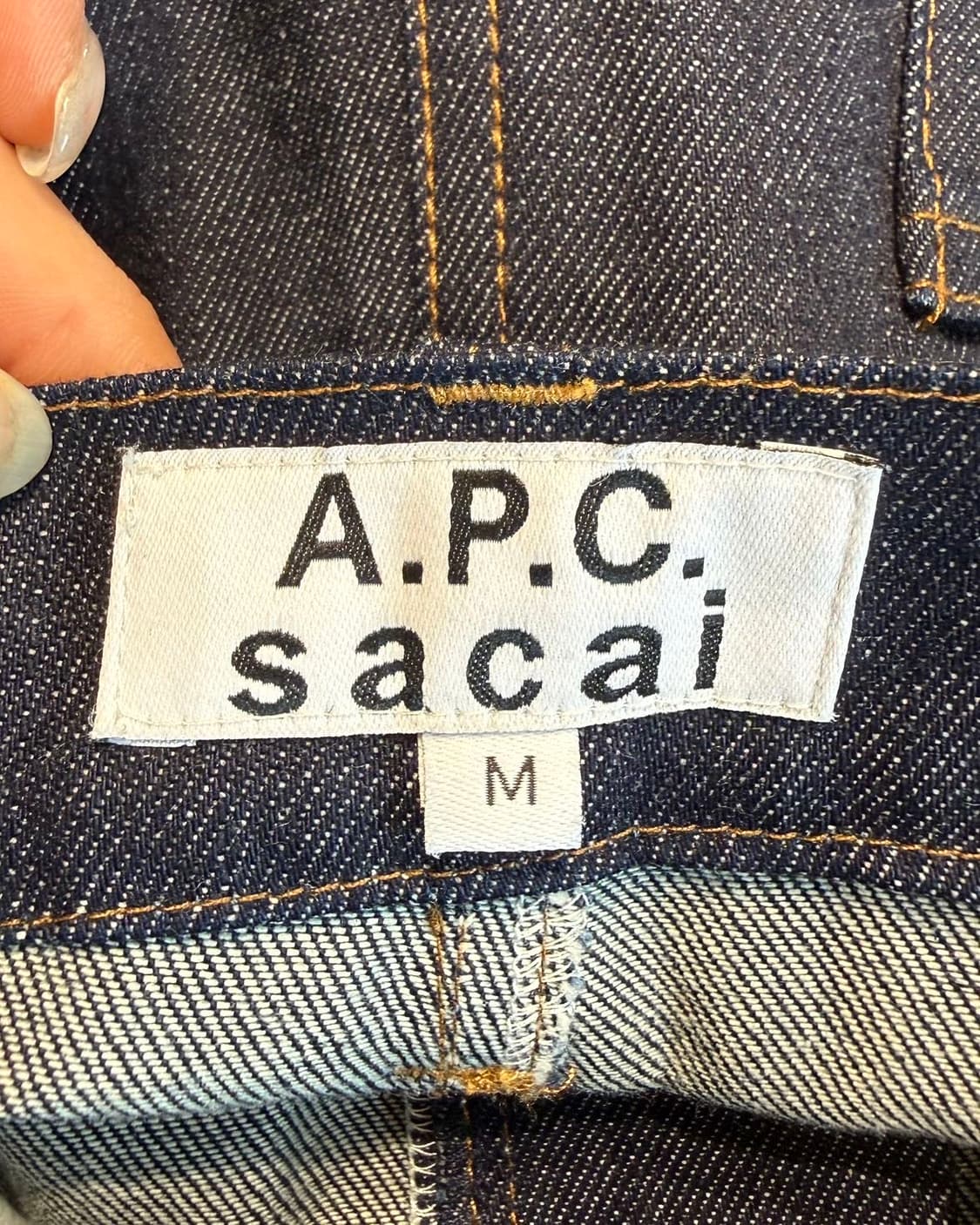 아페쎄 x 사카이 데님 플리츠 스커트  상품이미지9