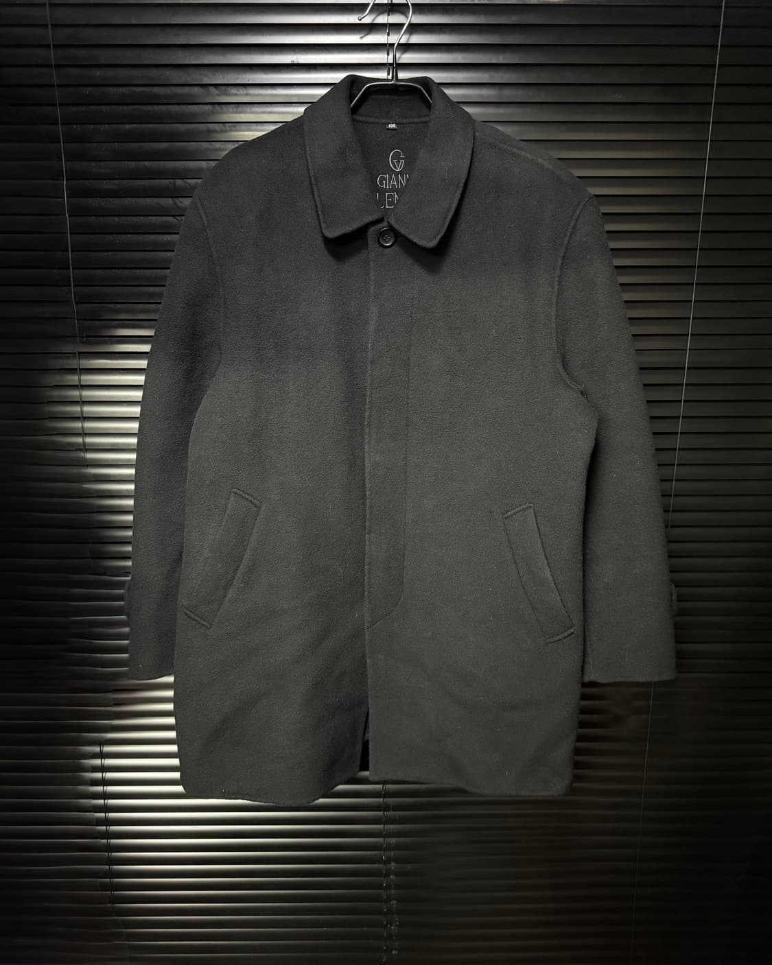 지아니 발렌티노 울 싱글 숏 코트 블랙 블랙 100 L 발마칸 오버핏 상품이미지3