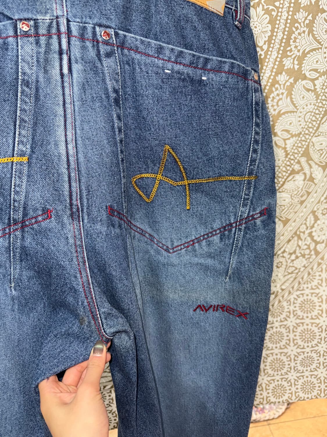 아비렉스 와이드 데님팬츠  상품이미지7