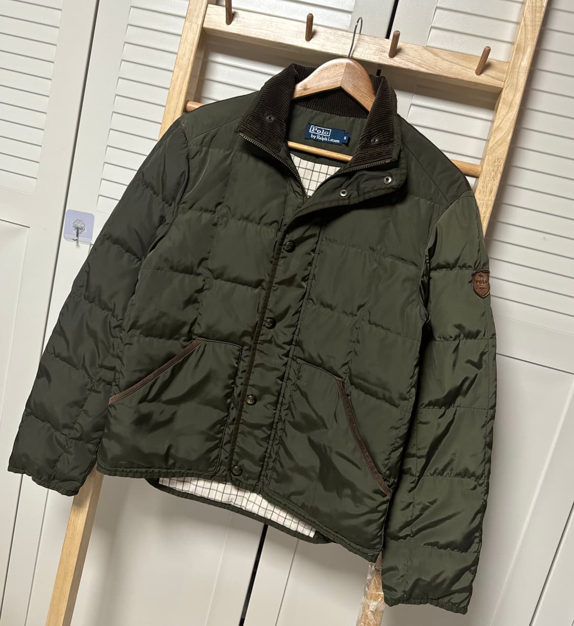 폴로 랄프로렌 코듀로이 카키 패딩 점퍼 자켓 상품이미지2