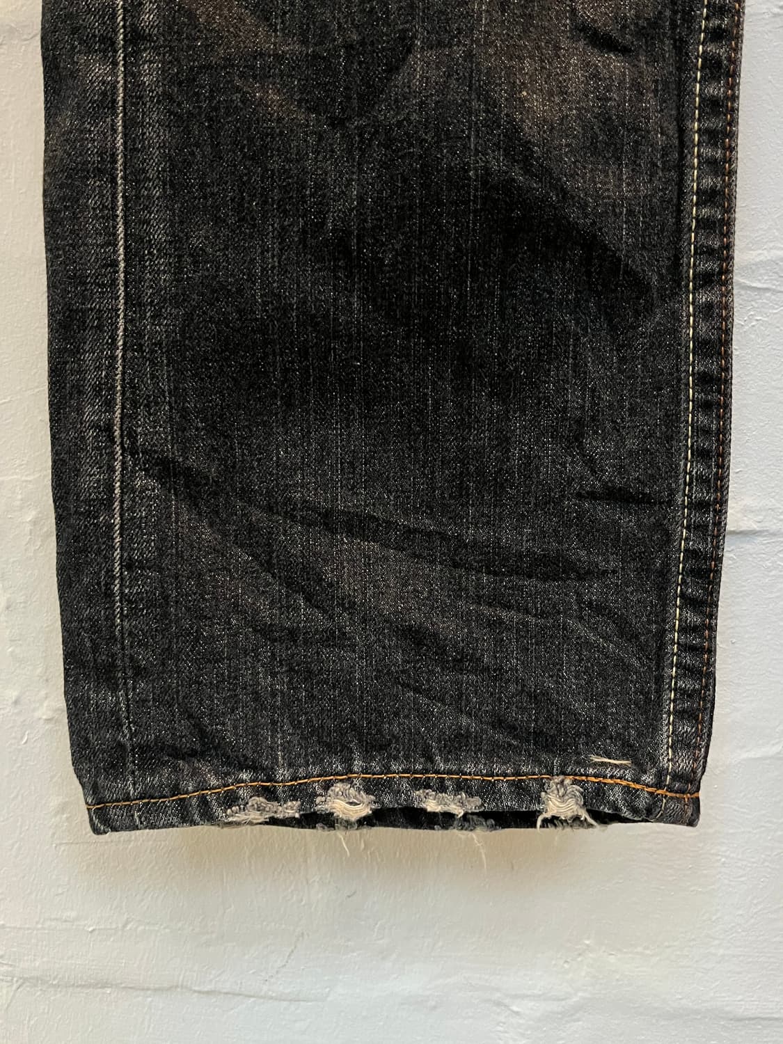 Levis 502 클래식 워싱 블랙 데님 진 34x32 상품이미지4