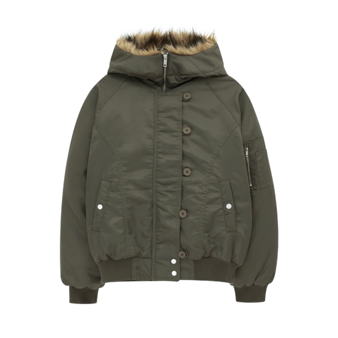 블랙업 누닐 퍼 트리밍 후드 점퍼 n2b y2k 상품이미지3