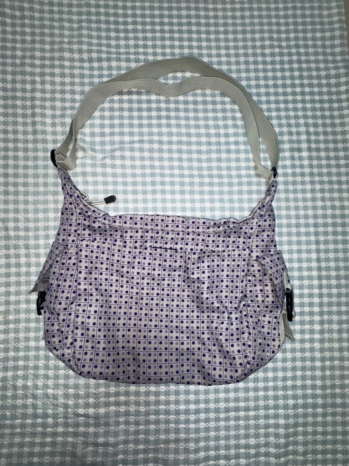 보라 도트 크로스백  상품이미지5