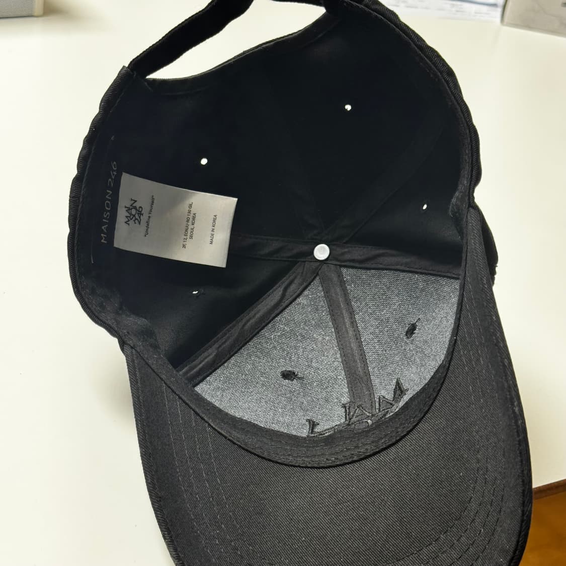 메종246 볼캡 모자 블랙 상품이미지4