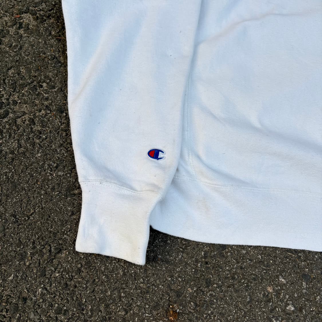 챔피온 일본판 리버스위브 화이트 빅로고 후드티 XL 상품이미지5