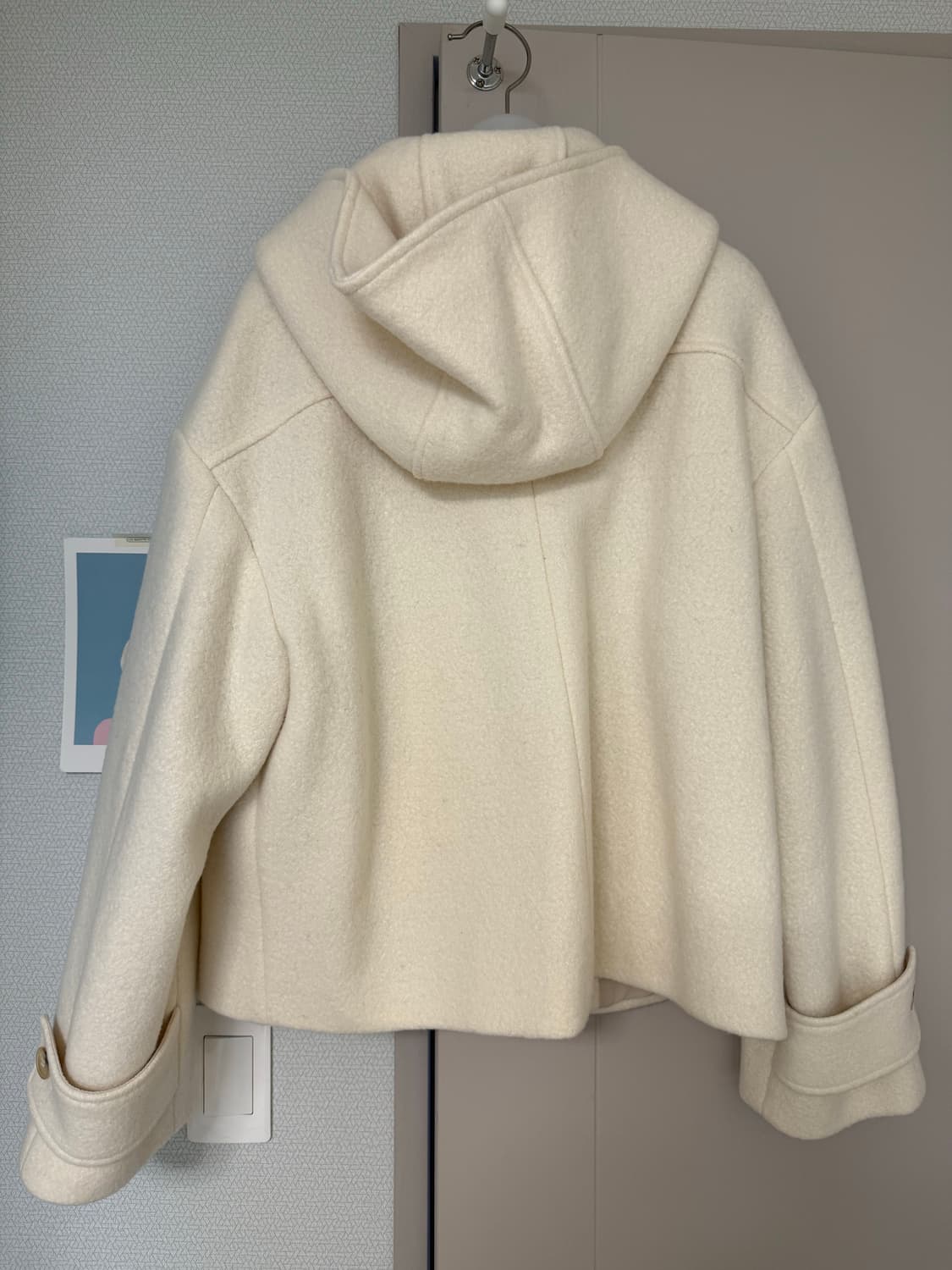 네이비카운티 부클 더플 코트 에크루 상품이미지3