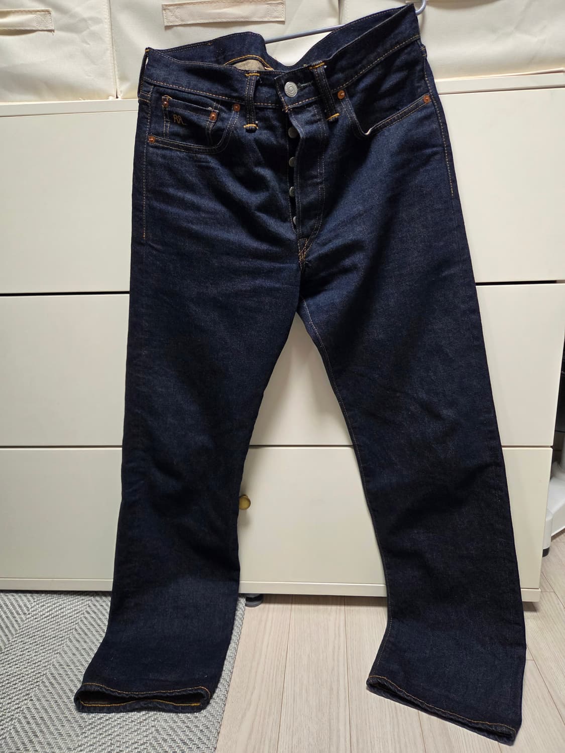 RRL 로우 스트레이트 원 워시 셀비지 진 상품이미지1