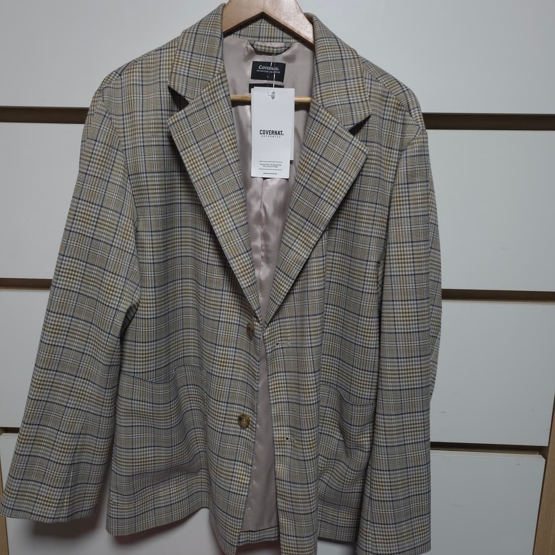 커버낫 정장코트 블레이저 체크자켓 코트 L 상품이미지3