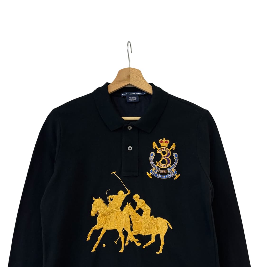 랄프로렌스포츠 자수 롱 슬리브 블랙 L  상품이미지2