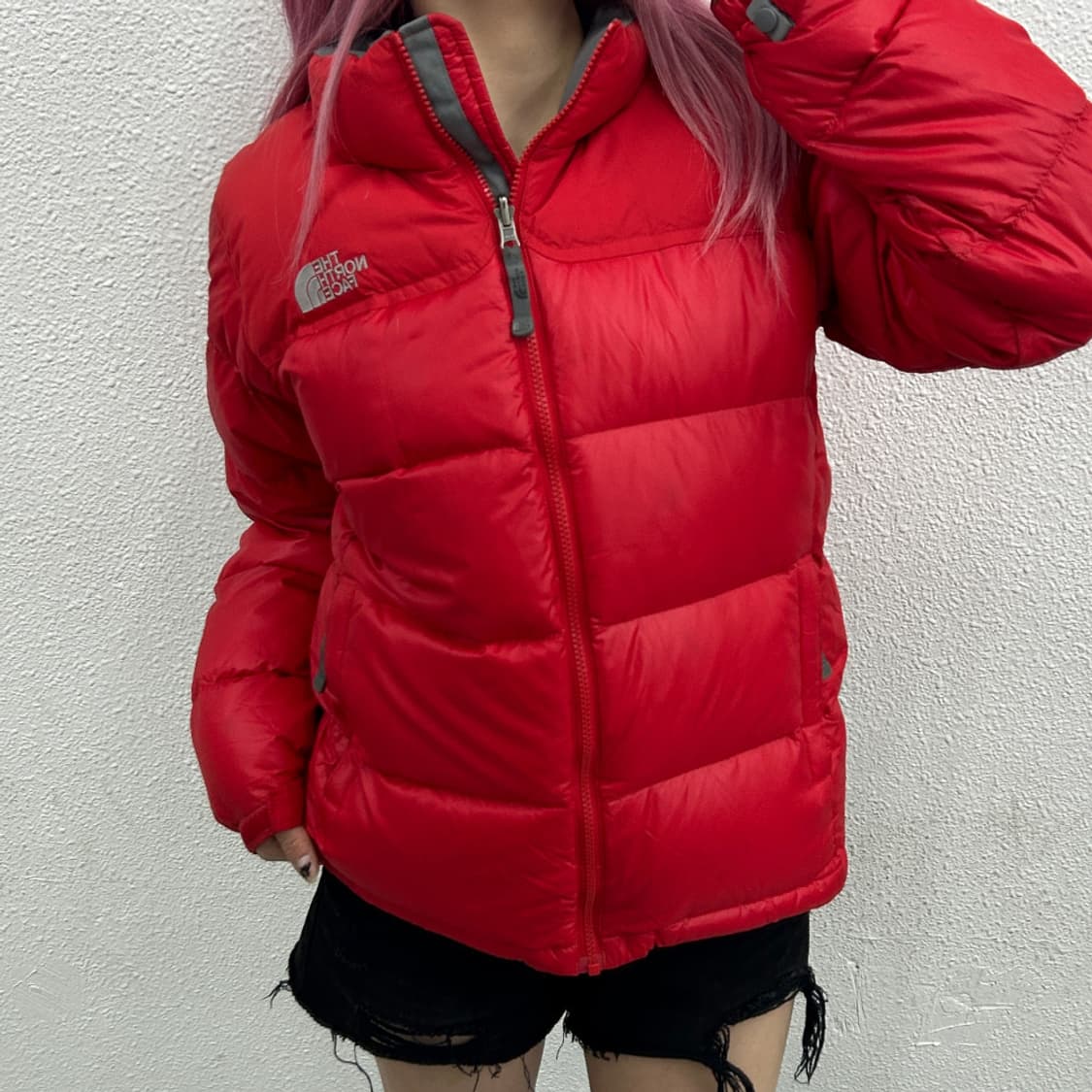 노스페이스 700 눕시 레드 패딩 90 ( 여성용 ) 상품이미지1