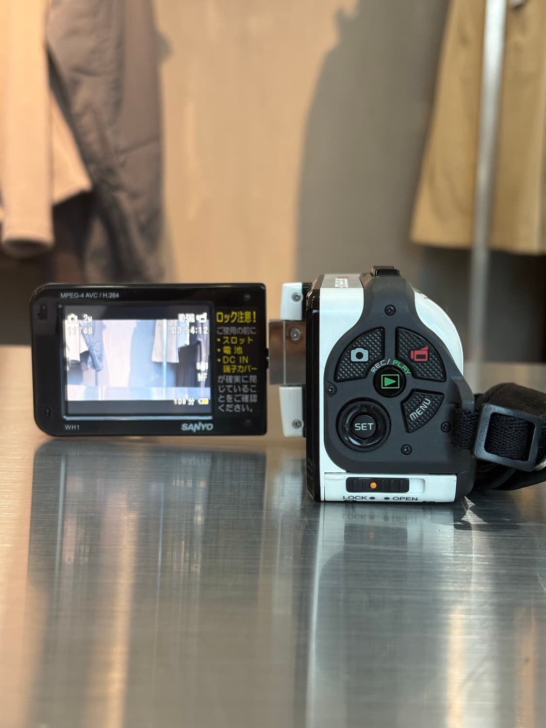 New배터리/레어)산요 작티 DMX-WH1 화이트 빈티지디카 캠코더 상품이미지3