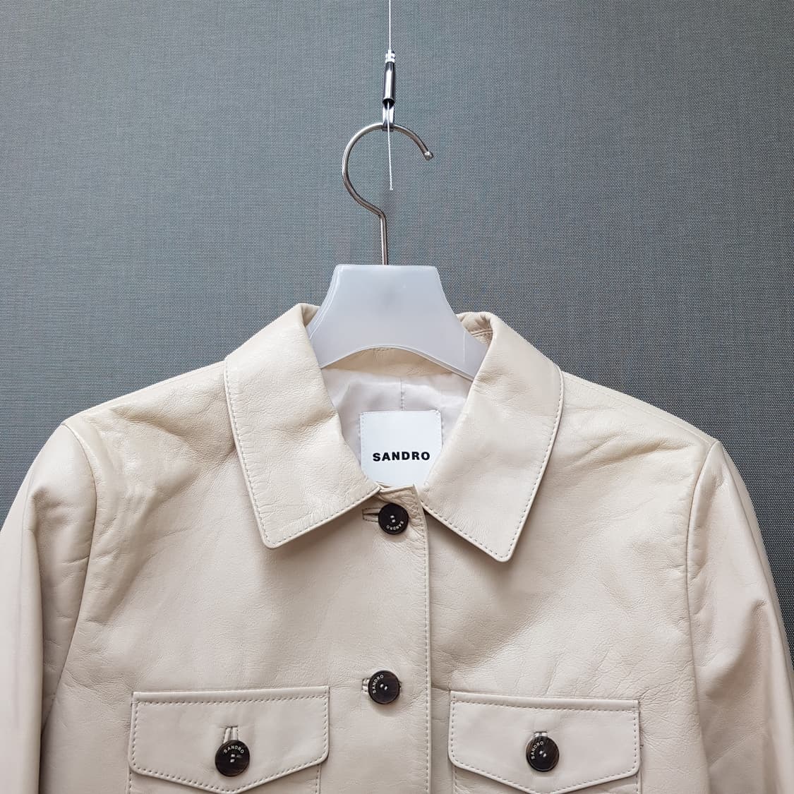 SANDRO 산드로 2022 양가죽 크롭 레더 자켓 79-86-160 상품이미지2