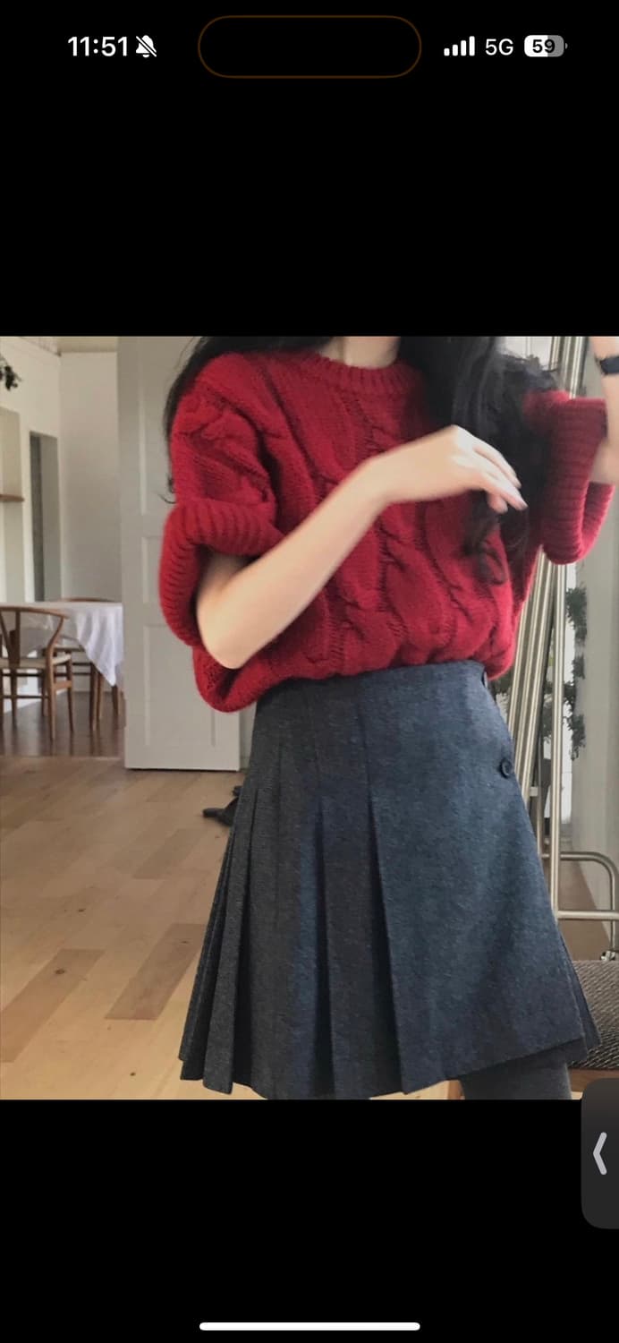 아카이브 제이투유 레드 니트 상품이미지3