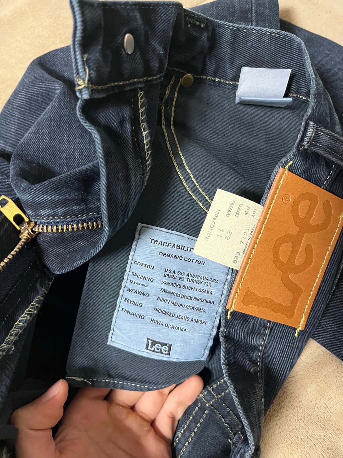 (일본제) Lee 101Z 워시드 데님 워싱 made in japan 상품이미지3