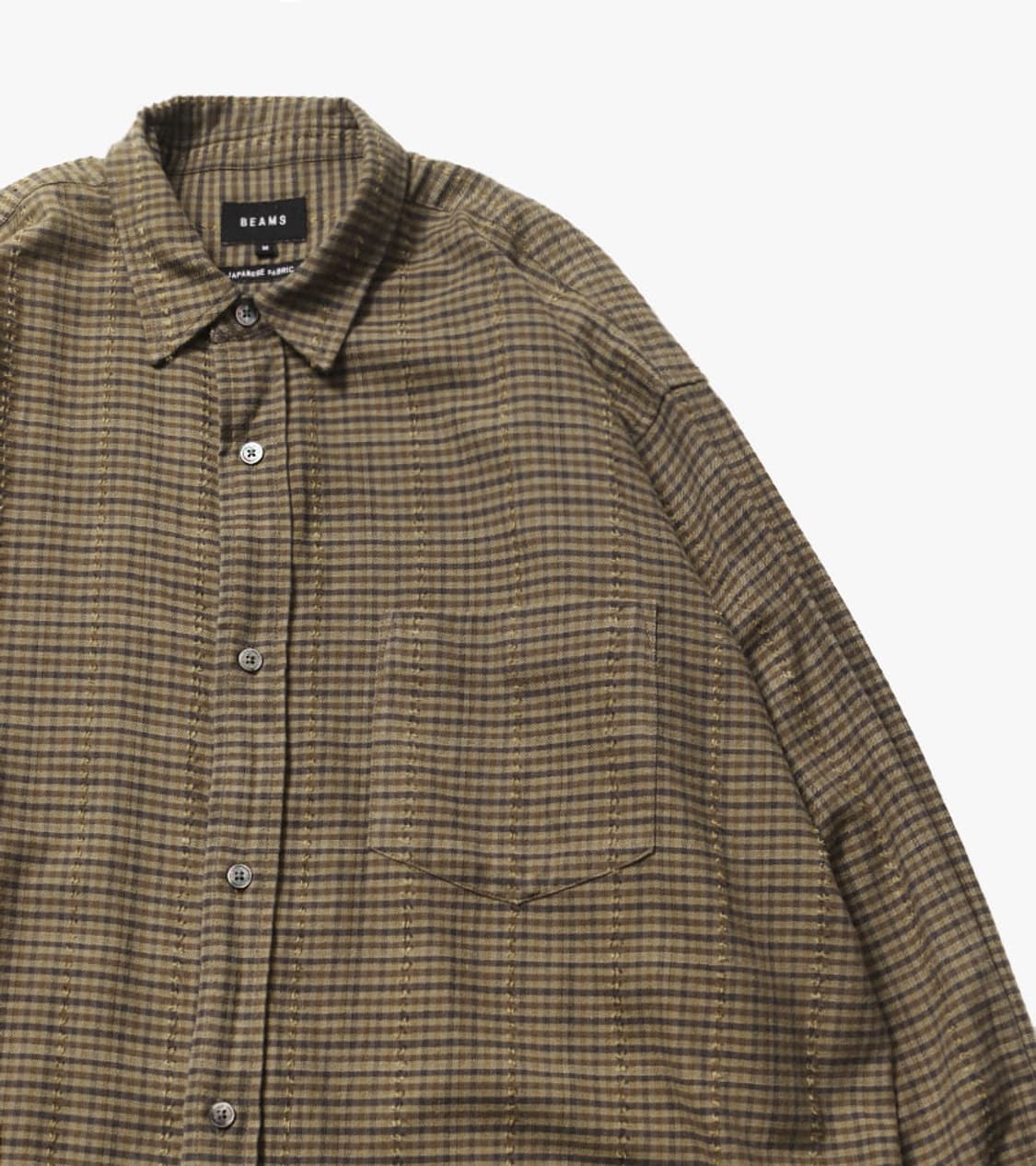 BEAMS - EASY FIT DOBBY CHECK SHIRT 상품이미지3