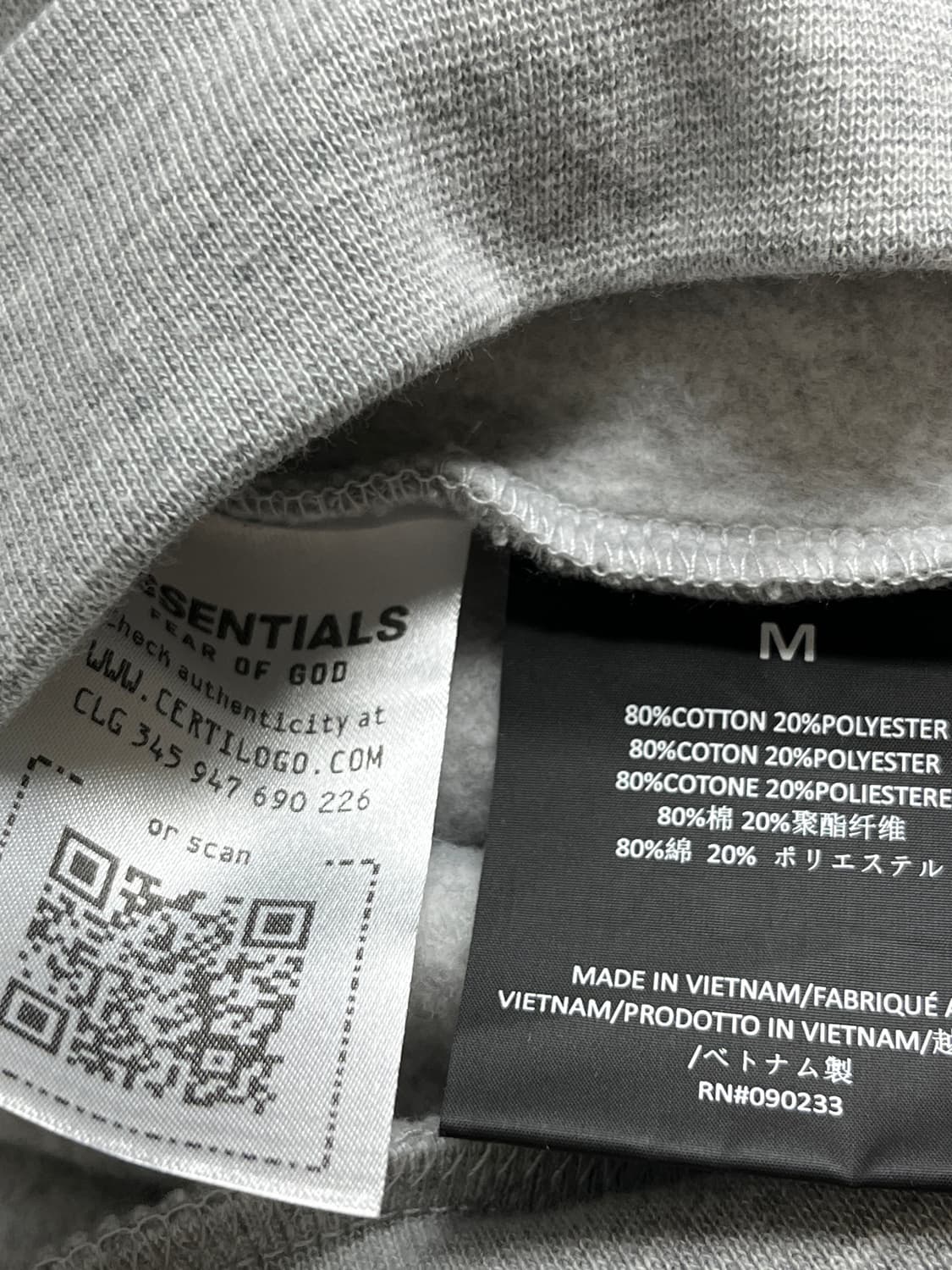 에센셜 플리스 후드 라이트 헤더 그레이 - 24FW 상품이미지6