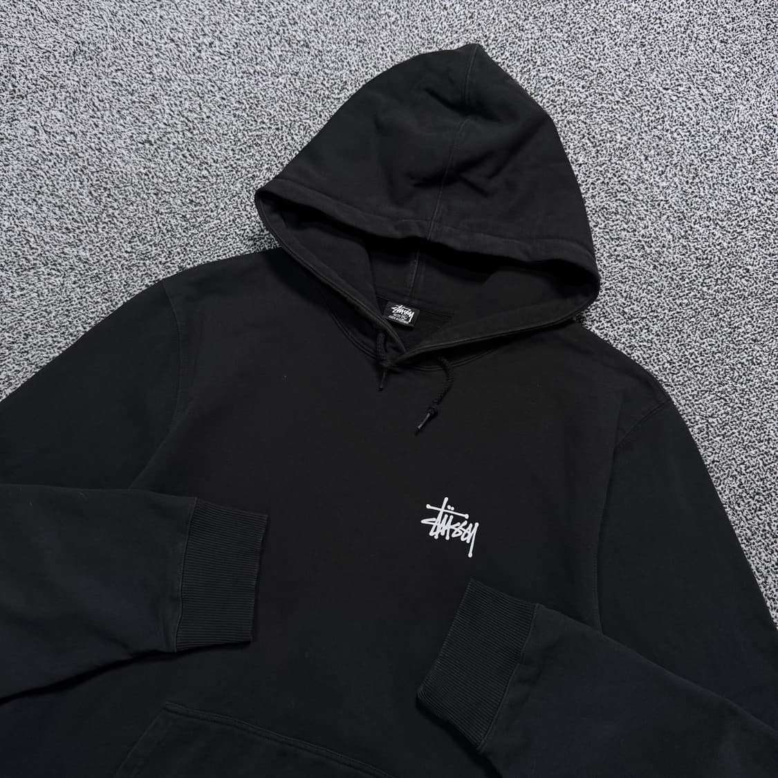 Name : 스투시 시그니처 후면 빅로고 블랙컬러 오버핏 후드티 :) 상품이미지3
