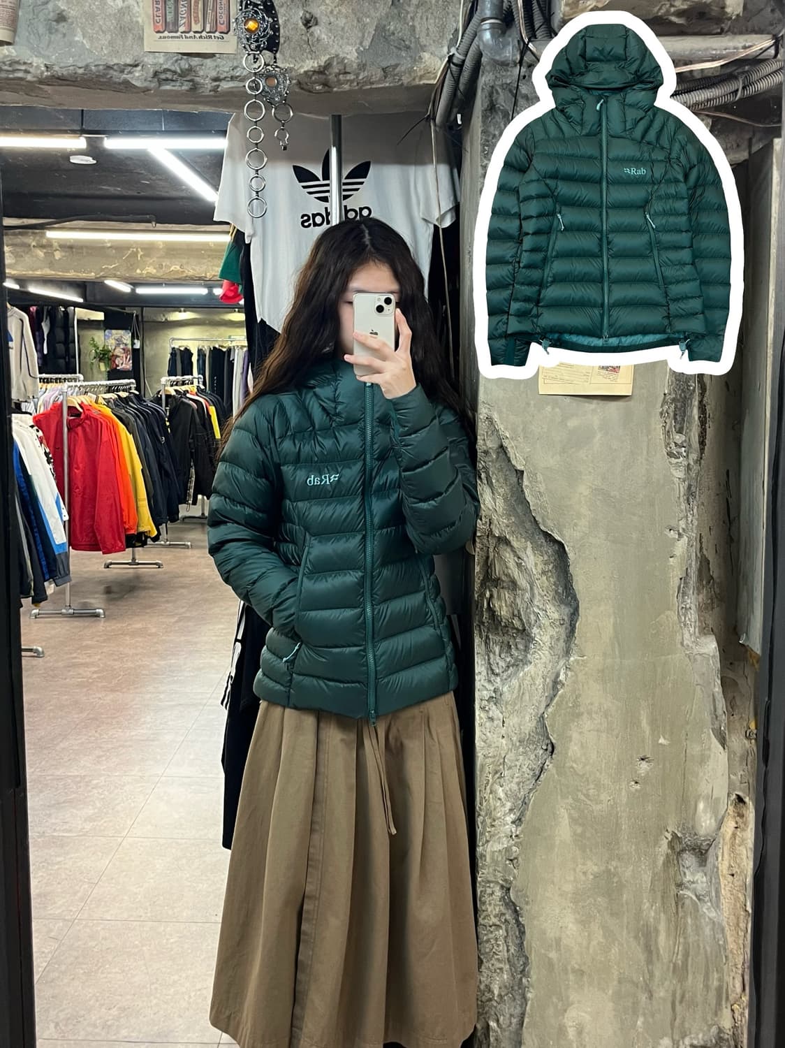 랩 일렉트론 프로 다운 자켓 그린 XS #csz2055 상품이미지1