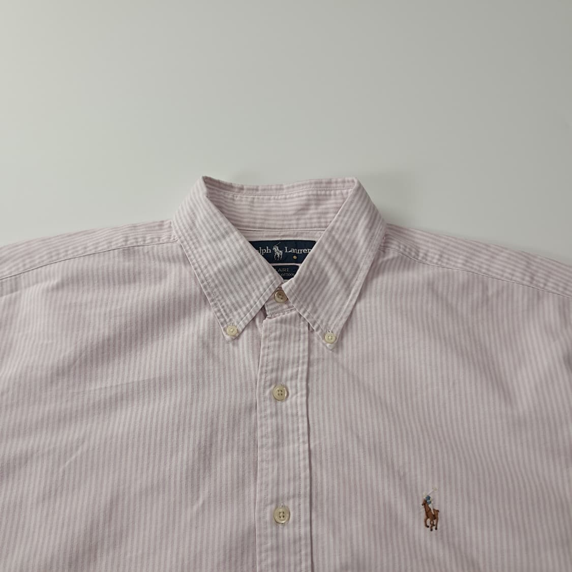 CK386 L 폴로 90s 블레어 핑크 스트라이프 반팔 셔츠 남방 상품이미지2