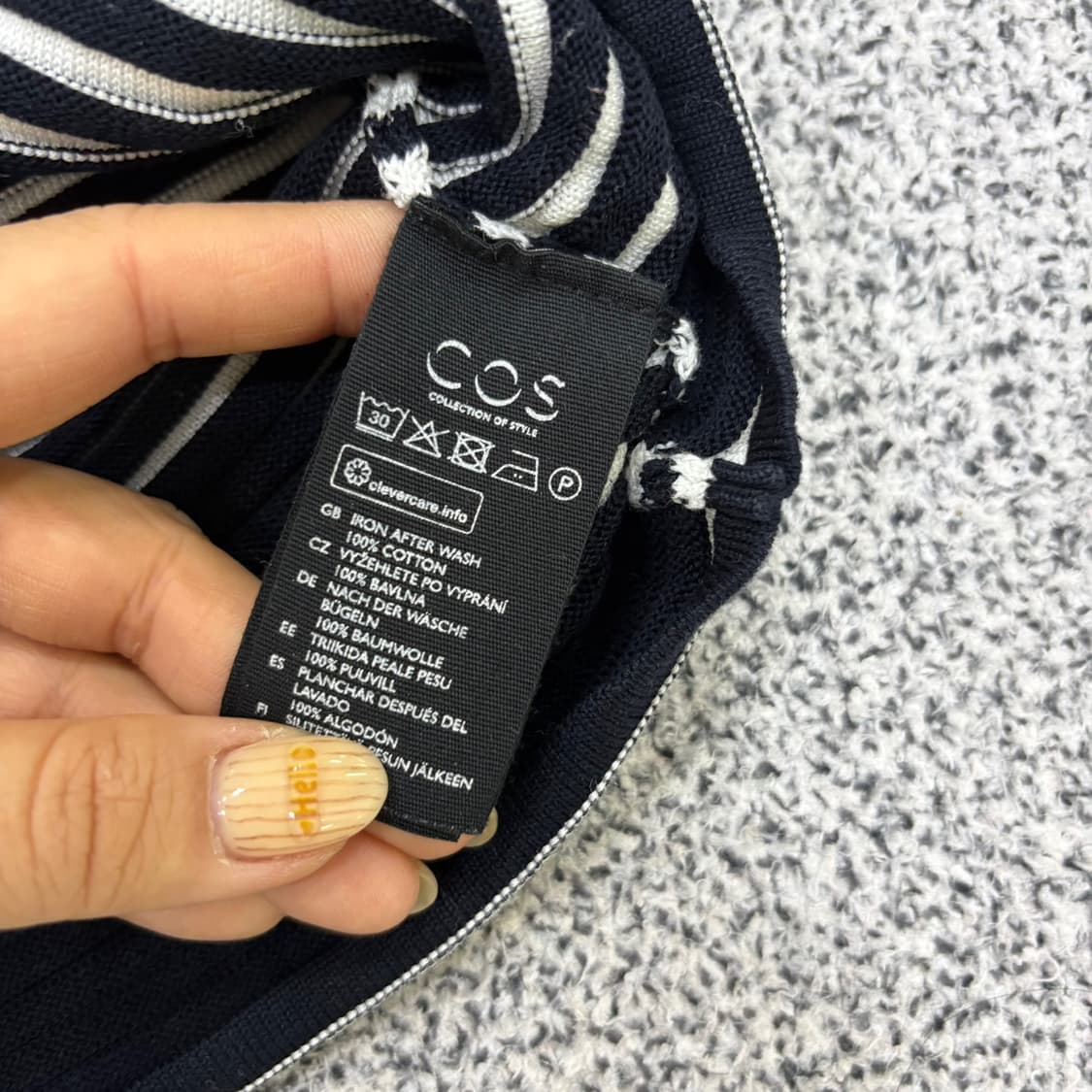 실측확인 코스 스트라이프 긴팔 니트티 0407J 상품이미지6