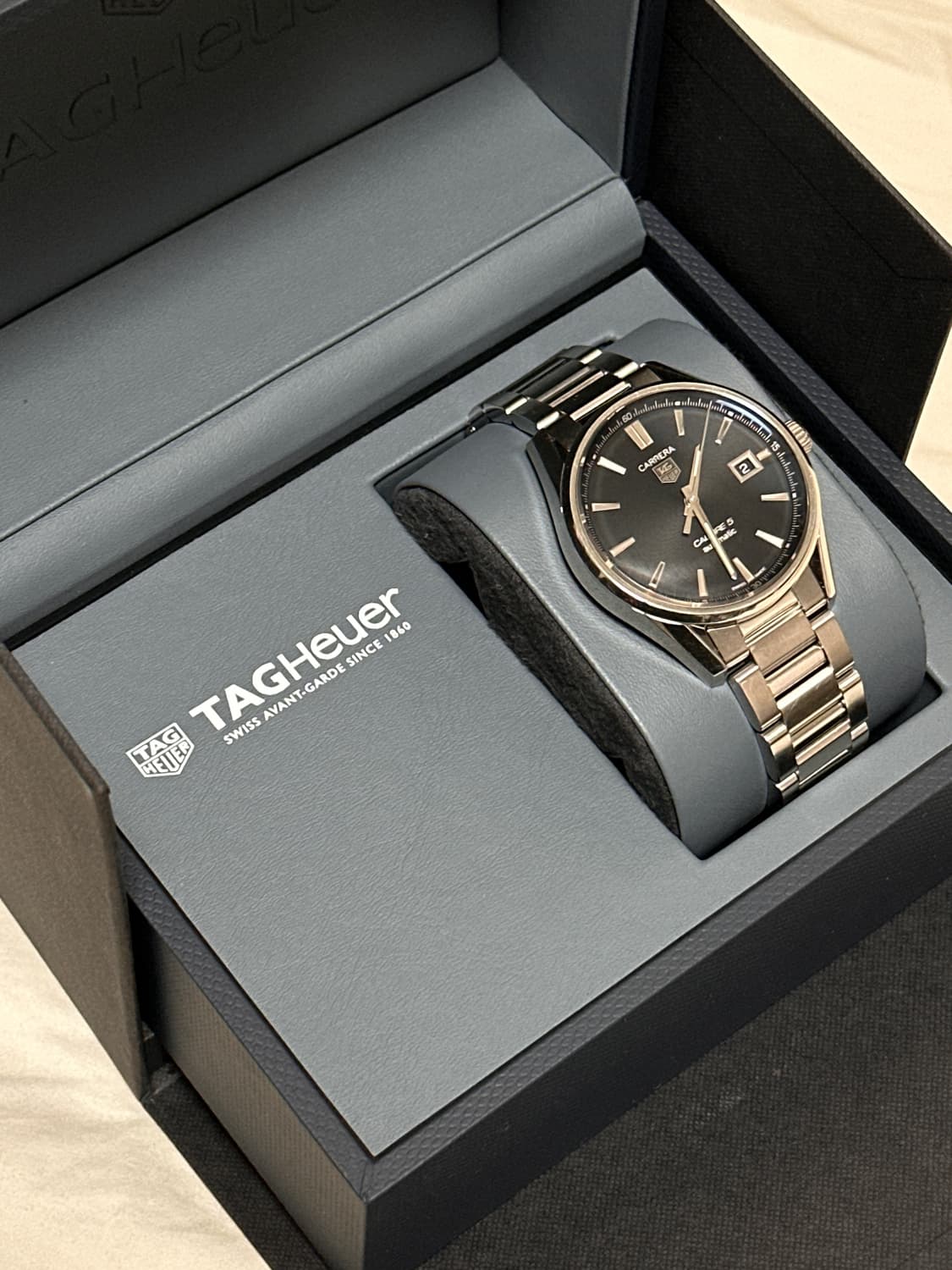 태그호이어 까레라 칼리버5 39mm 오토매틱 검판 판매합니다 상품이미지1