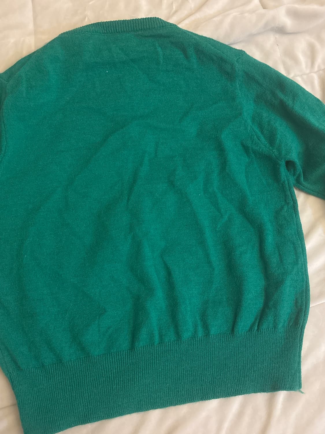 초록색 라운드넥 단추 가디건 상품이미지4