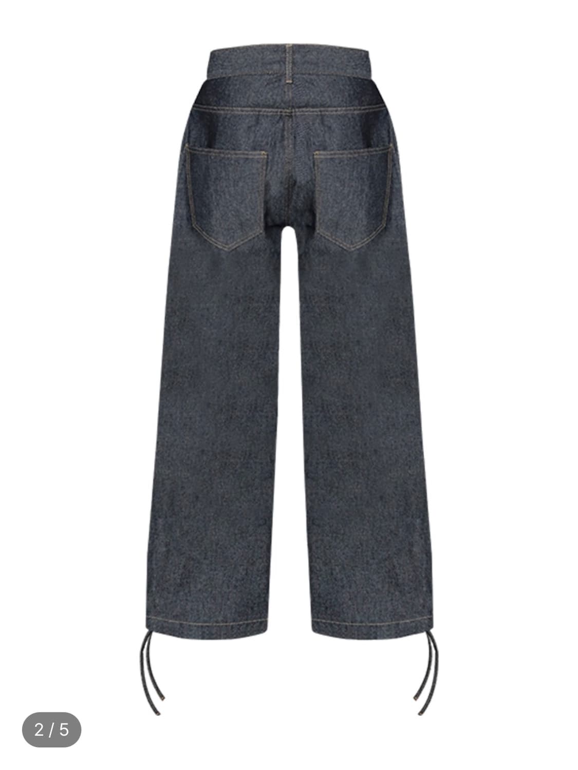 체인포함)mjd 로우 라이즈 듀얼 집 데님 S 상품이미지2