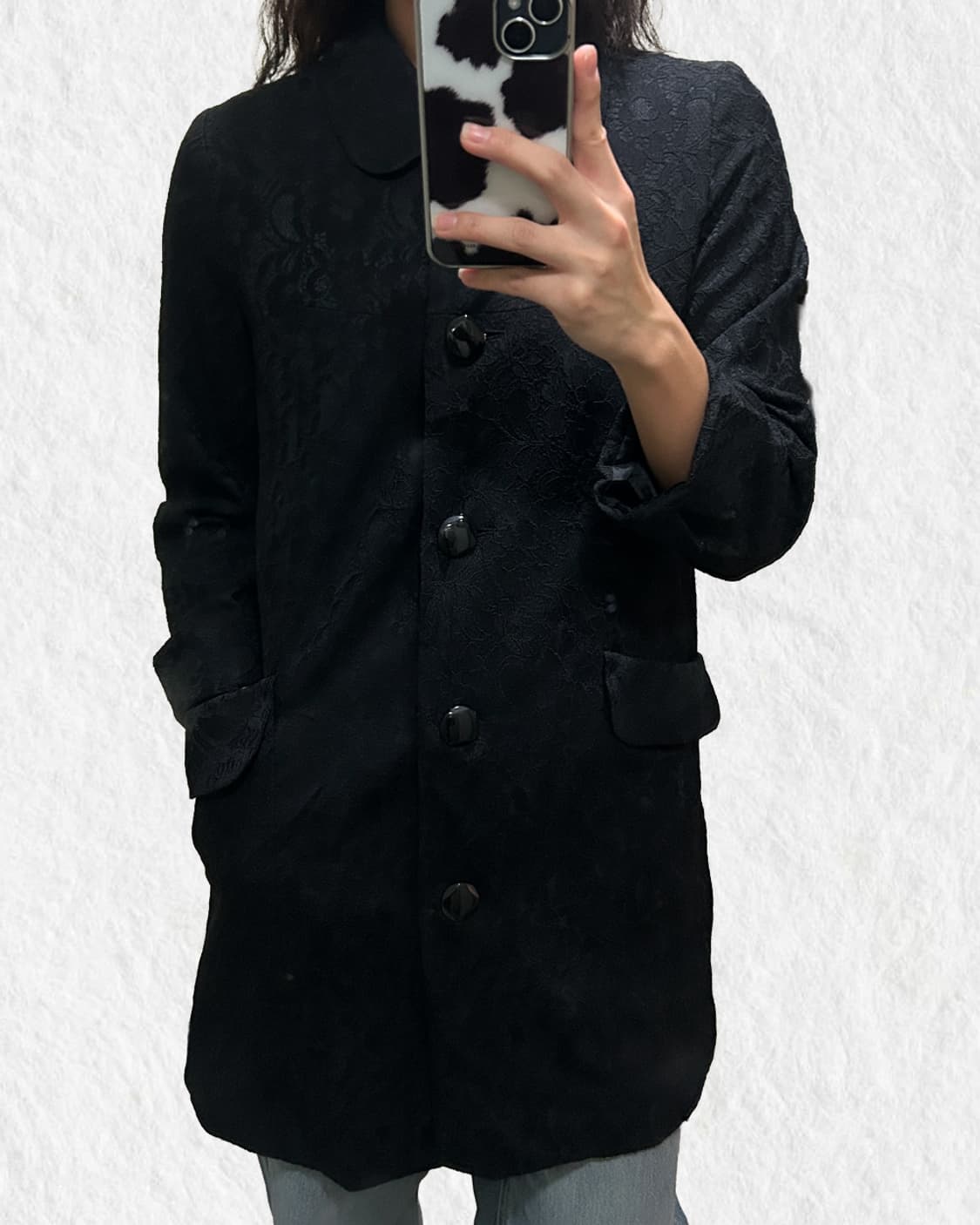 빈티지 오리엔탈 패턴 롱코트 상품이미지8