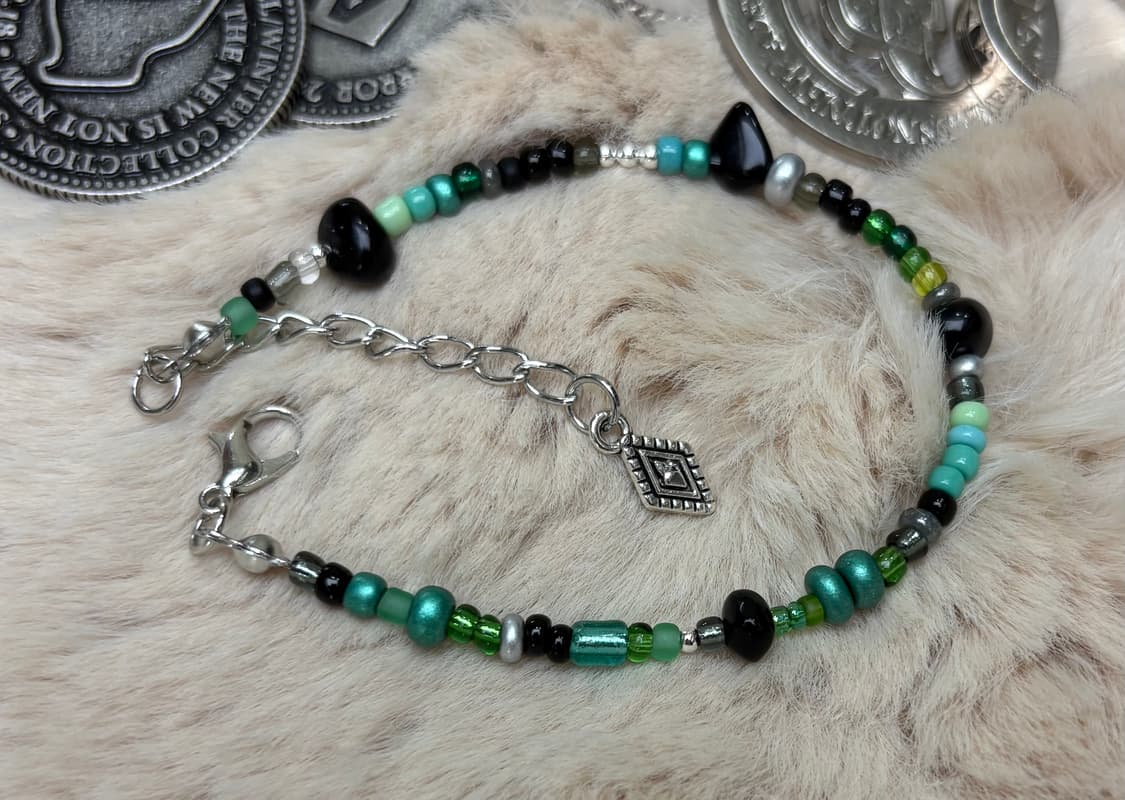 핸드메이드 비즈 팔찌 Mint Choco 032 상품이미지6