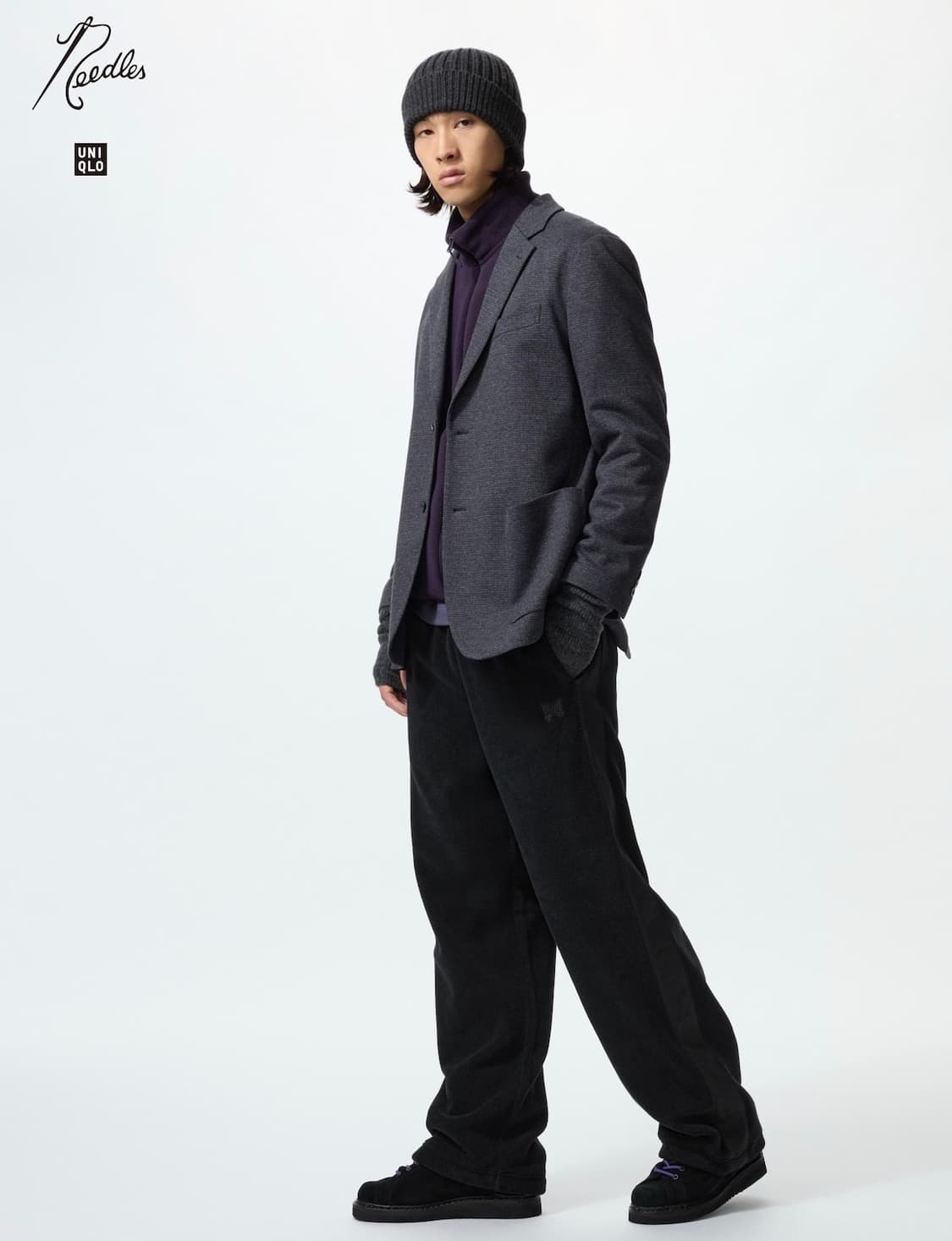 유니클로 니들스 긴기장 블랙 팬츠 상품이미지1