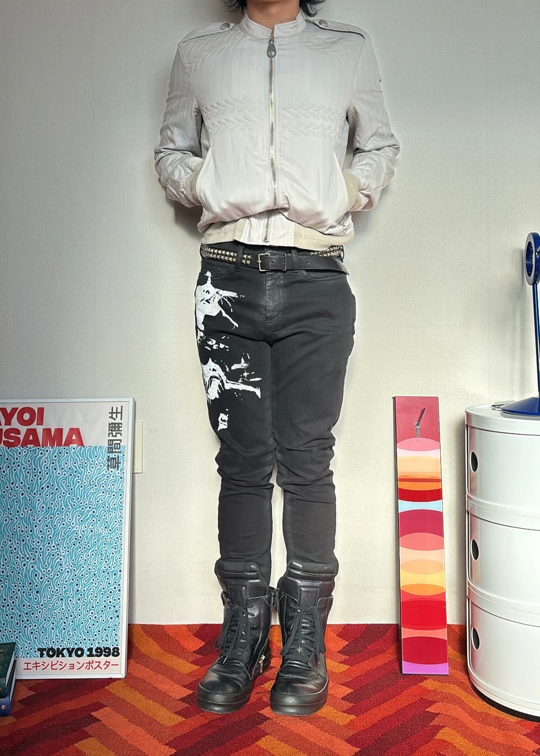 Abstract Face Waxed Jean 상품이미지3