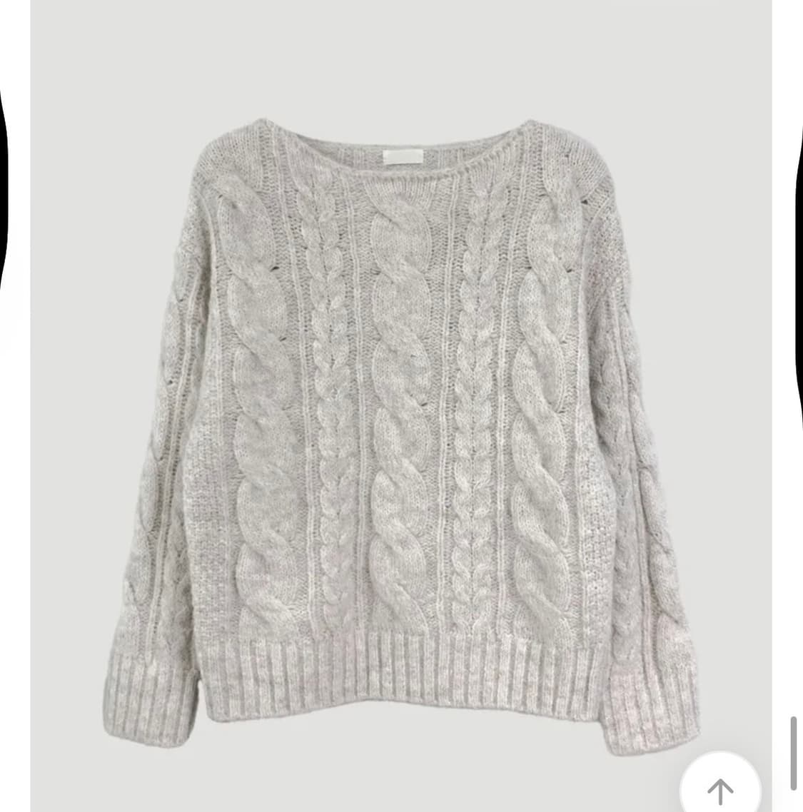 니어웨어 울 보트넥 케이블 니트 오트밀 상품이미지2