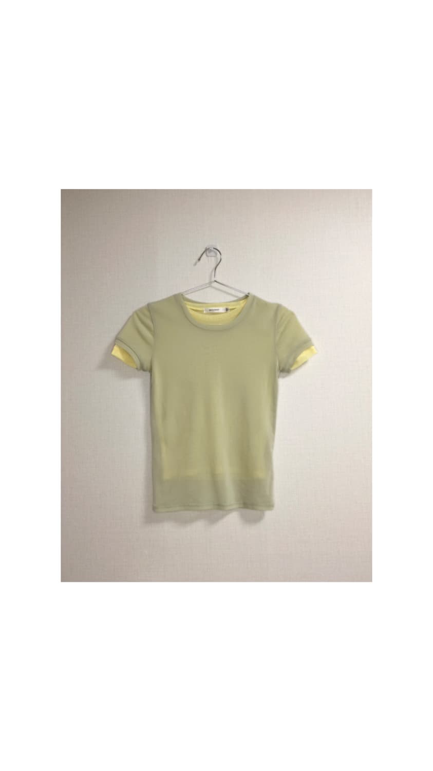 moussy 메쉬 레이어드 레몬 반팔 상품이미지1