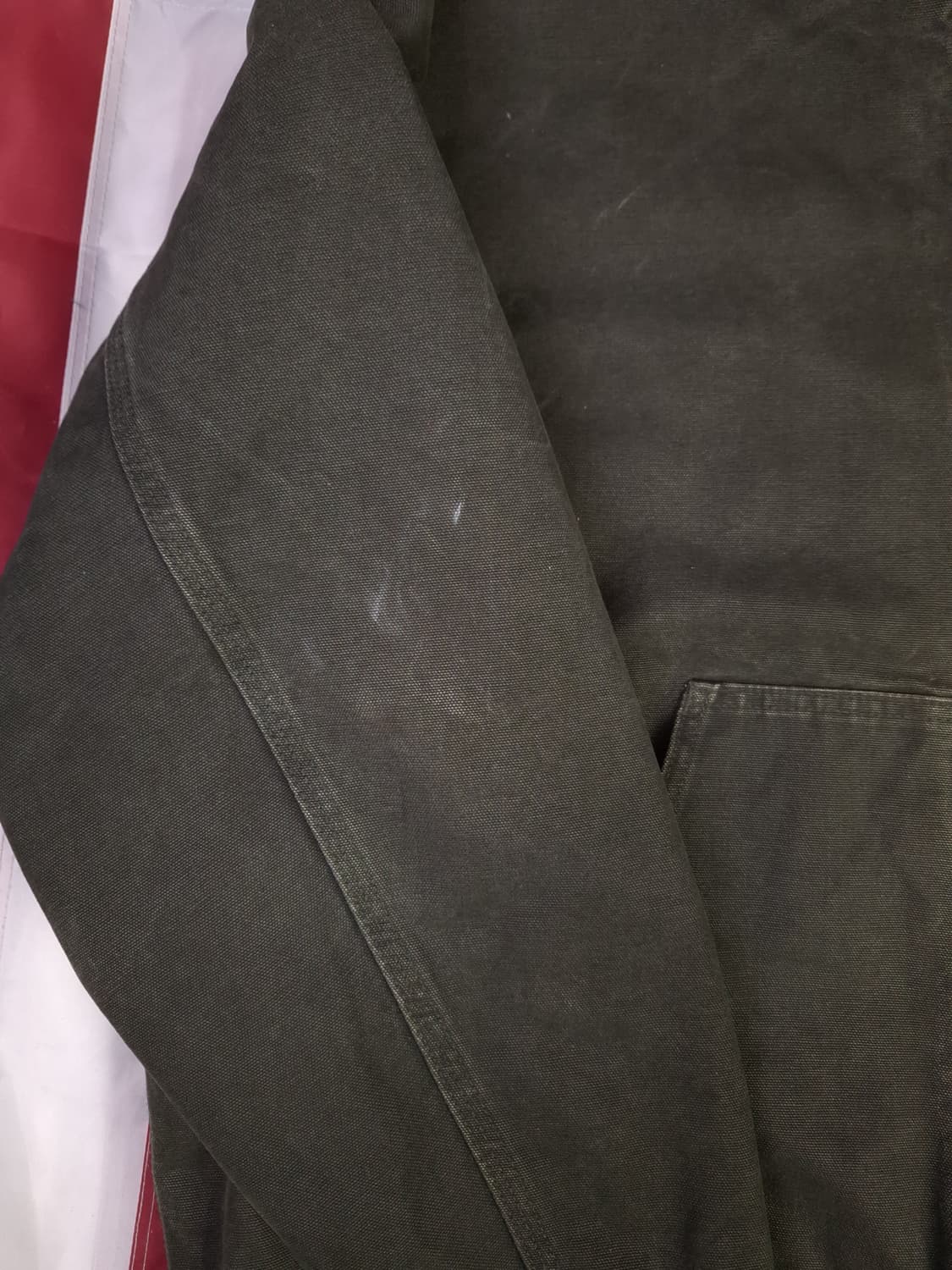 오리지날 구형 칼하트 J-130 모스그린 덕액티브 후드자켓 상품이미지6