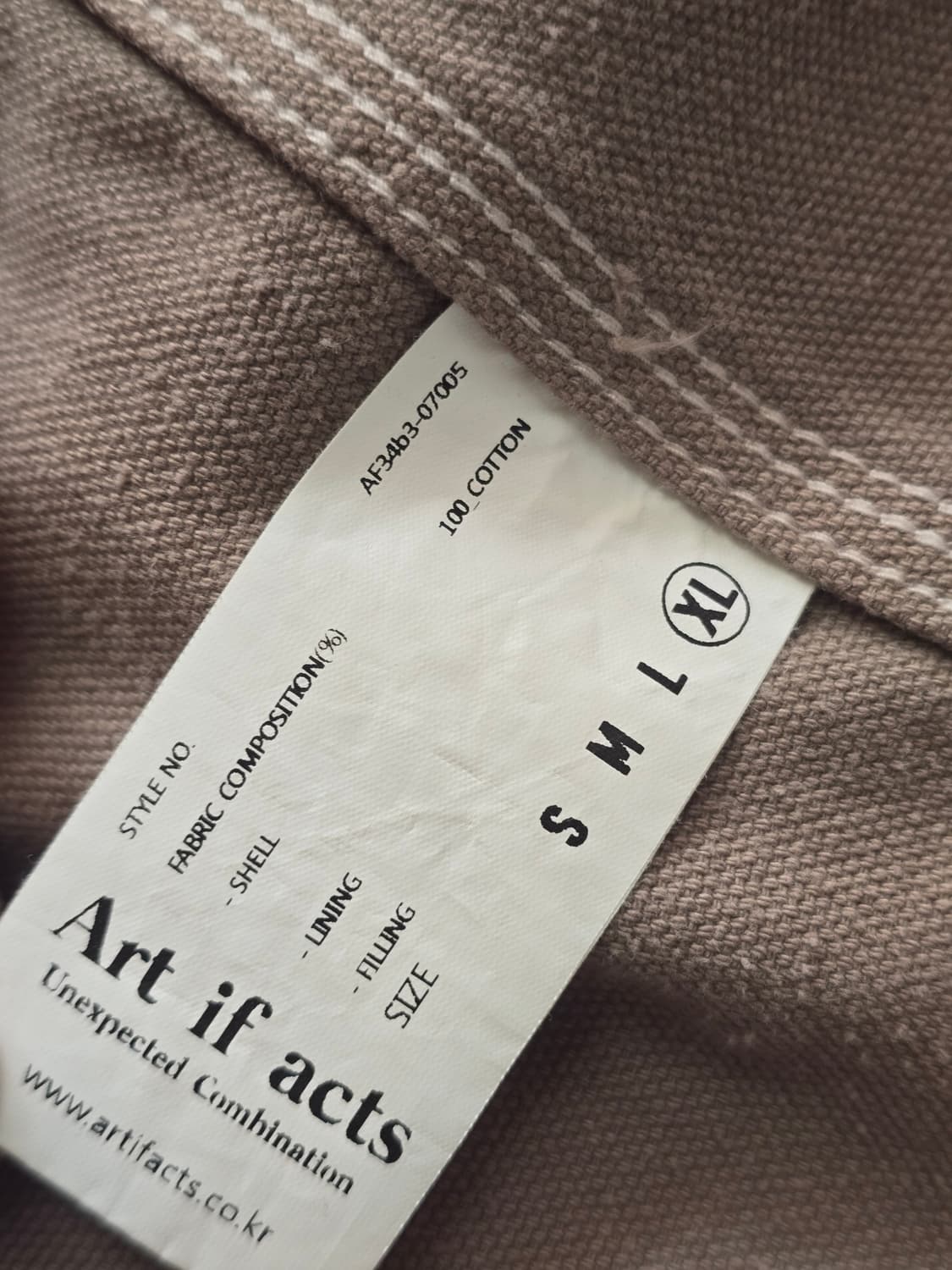 [Xl] 아트이프액츠 Hillside Work Jacket Taupe 상품이미지7