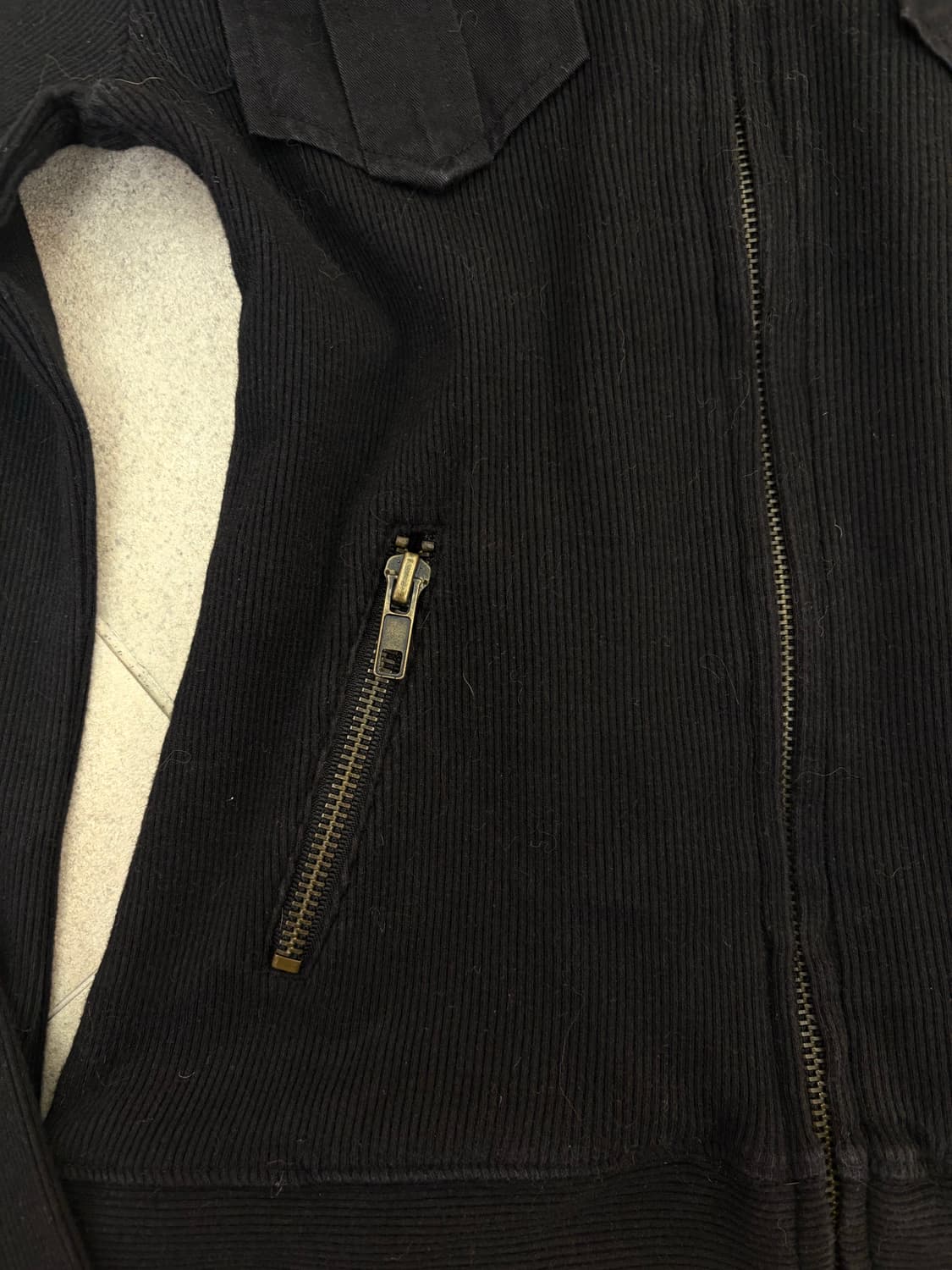 블랙 골지 y2k 집업 상품이미지4