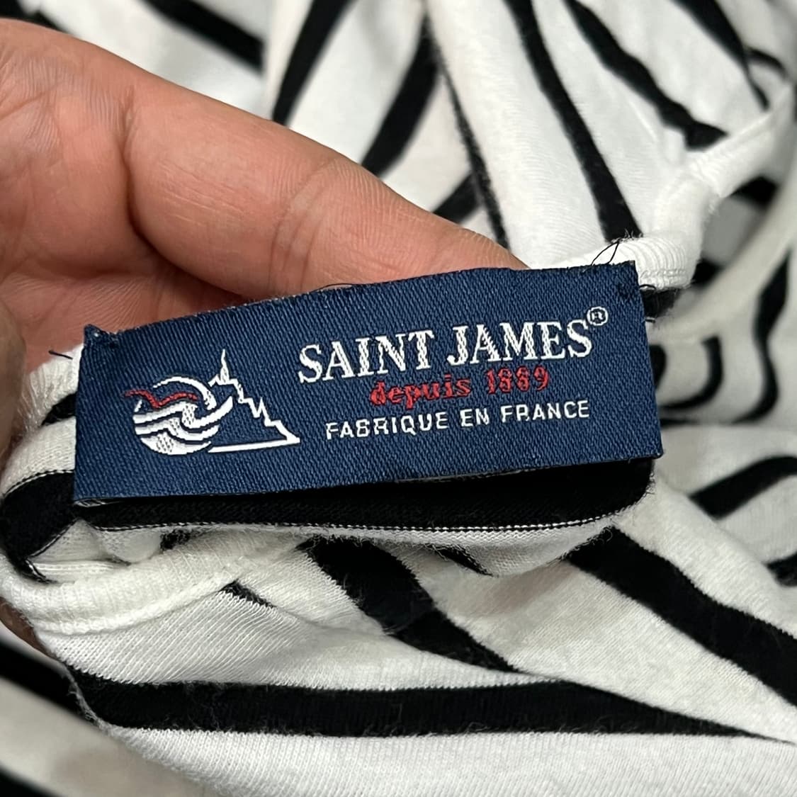  세인트 제임스 스트라이프 U넥 티셔츠 y16159 상품이미지6