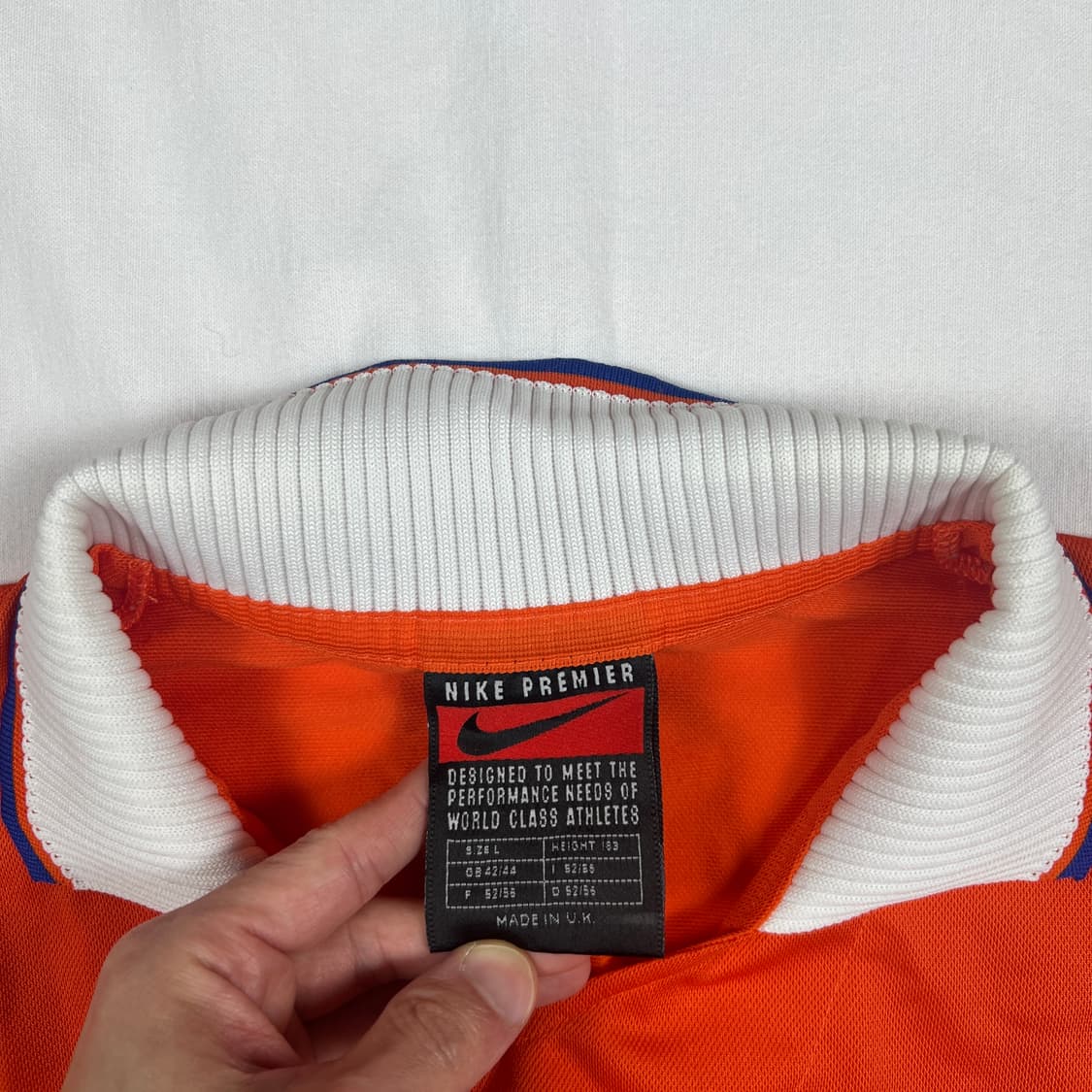 90‘s 나이키 nike 97-98 네달란드 풋볼팀 축구저지 상품이미지6