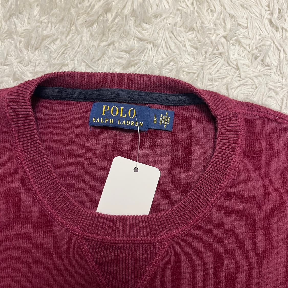 Polo Ralph Lauren burgundy big logo knit 상품이미지6