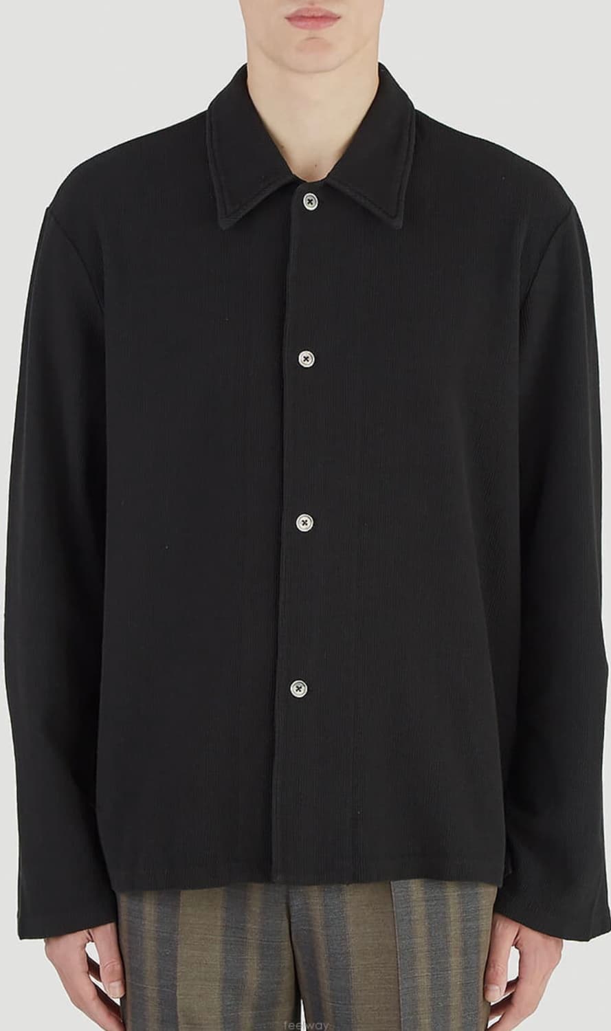 아워레가시 와플 립 리트리트 셔츠 자켓 블랙 48 상품이미지5