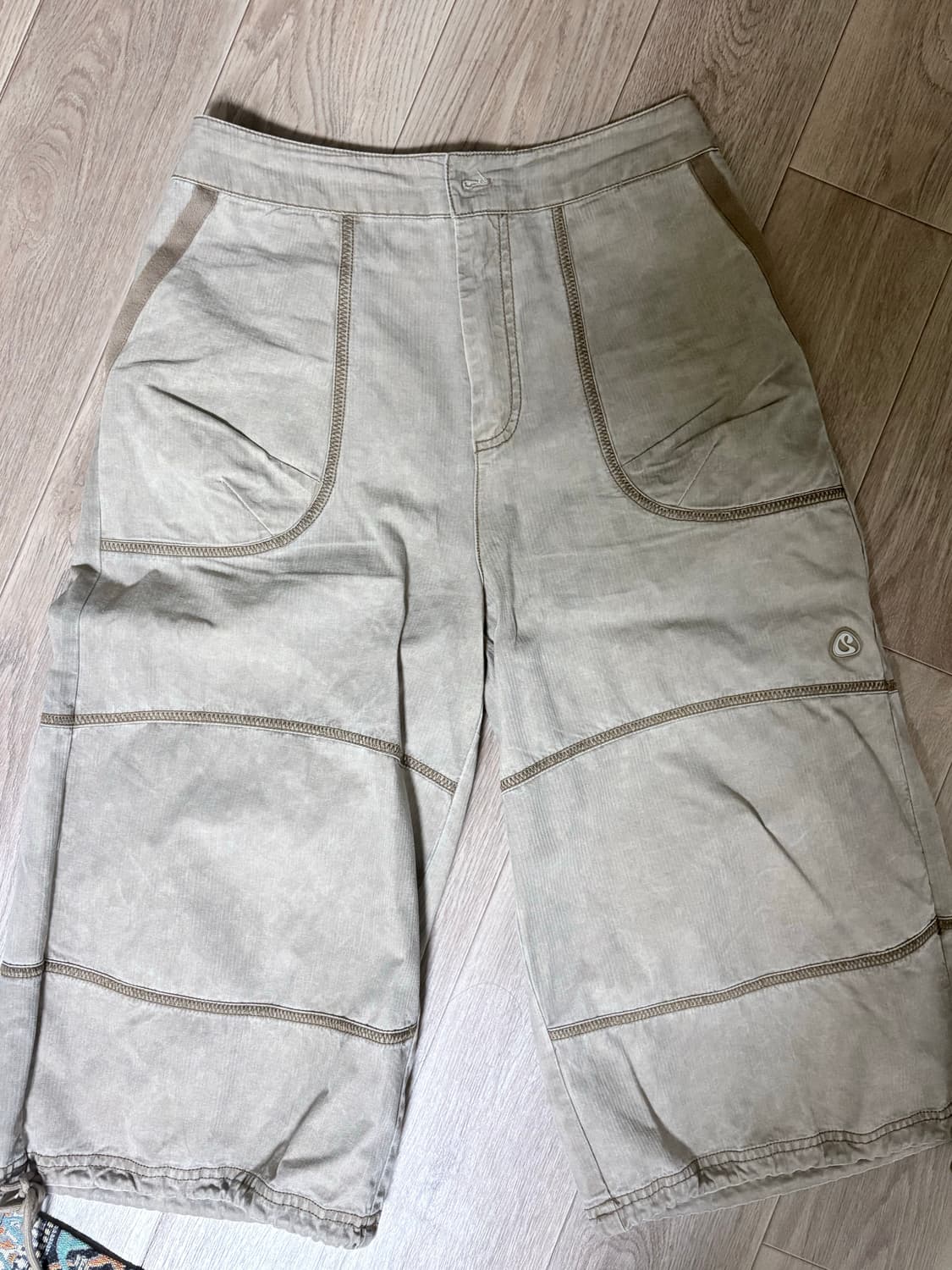 코이세이오 지그재그 팬츠 브라운 상품이미지1