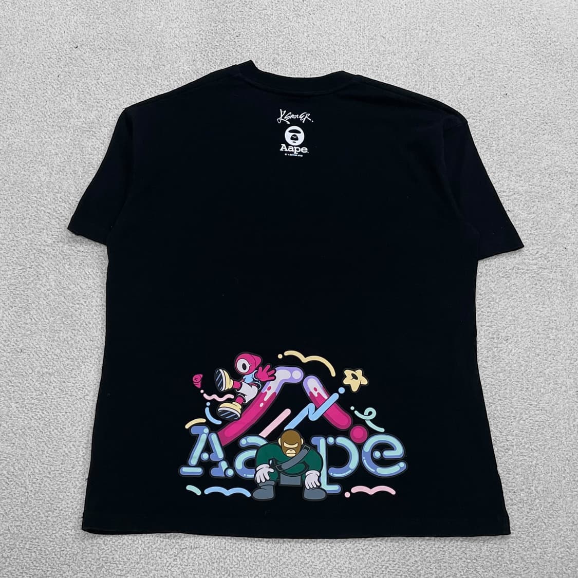 에이프 Aape x 카시나 반팔 티셔츠 블랙 상품이미지2