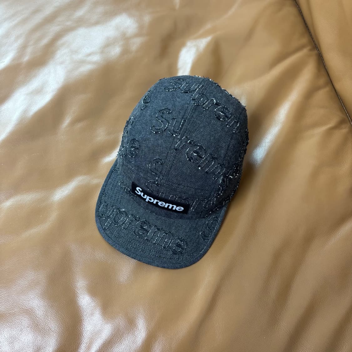 Supreme 슈프림 데님 블랙 캠프캡 모자 (Denim Black) 상품이미지5