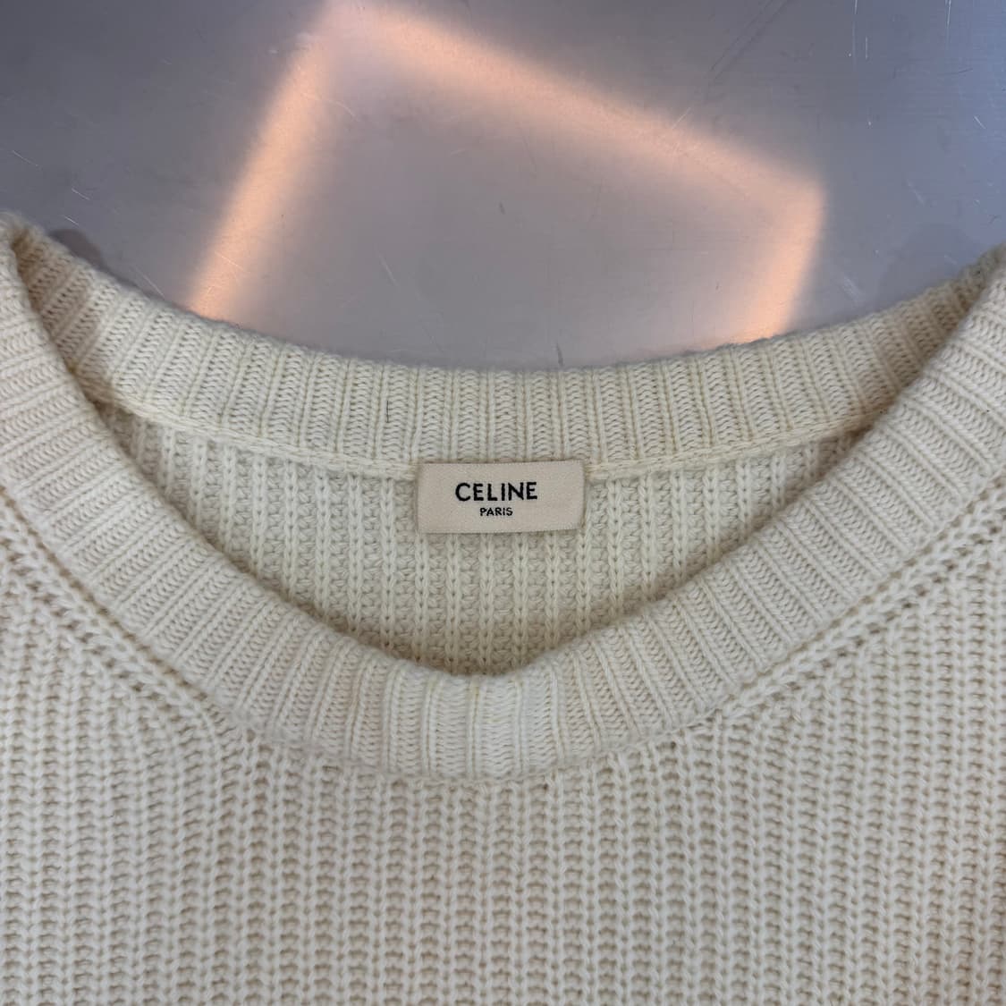 [리오브] 셀린느 리브드 울 로고 니트 상품이미지4