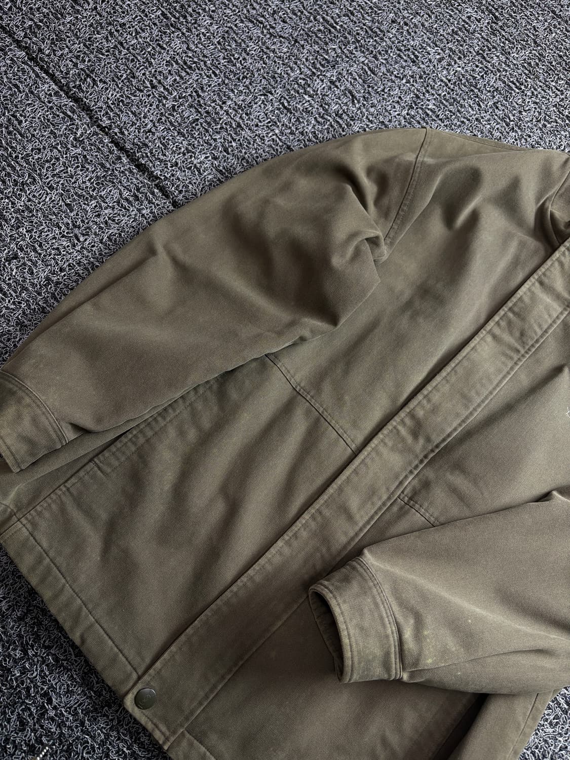 90s YSL 입생로랑 아카이브 카키 코튼 블루종 자켓 3353 상품이미지3