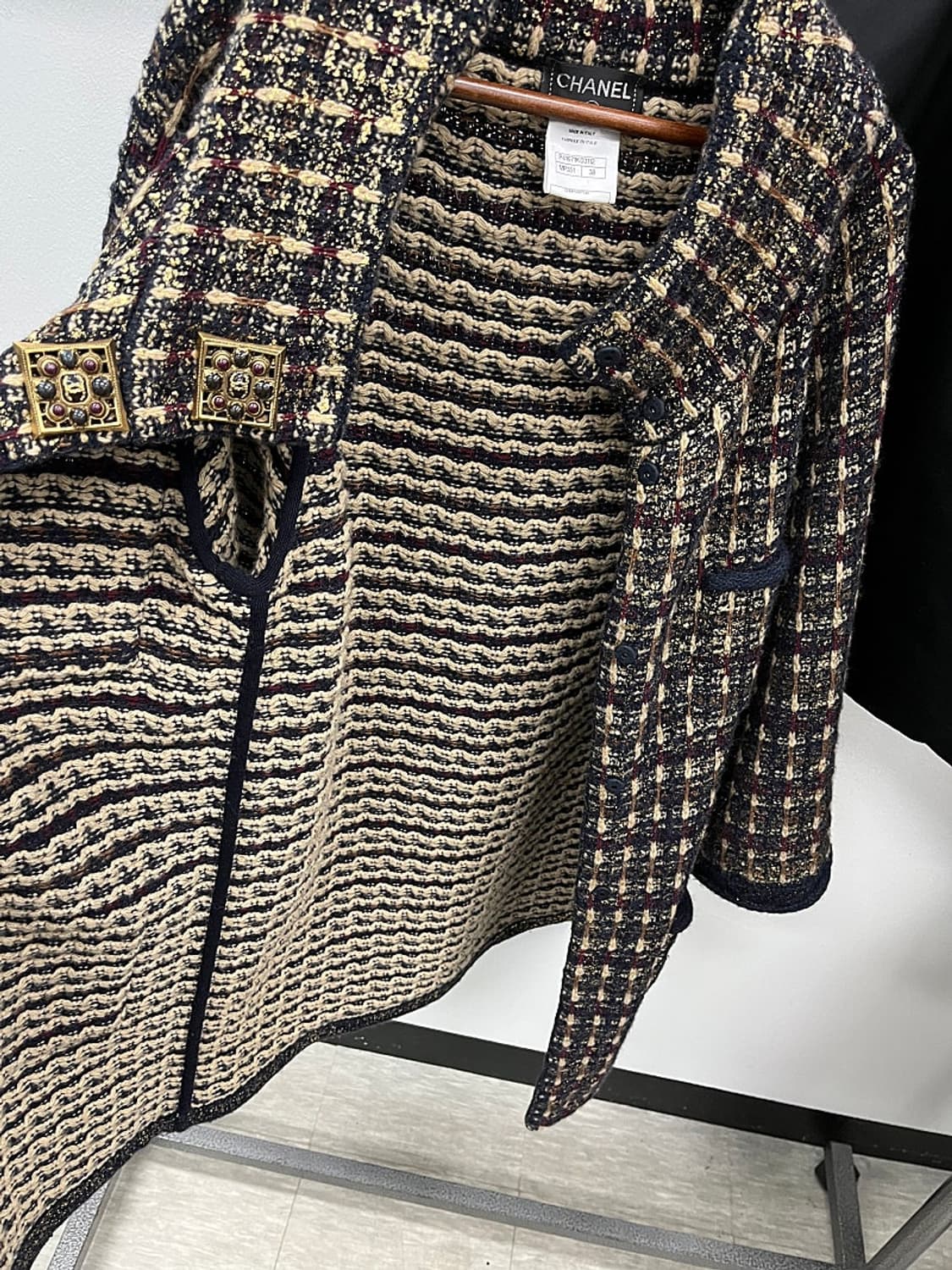 여) 샤넬 캐시미어 트위드코트  상품이미지7