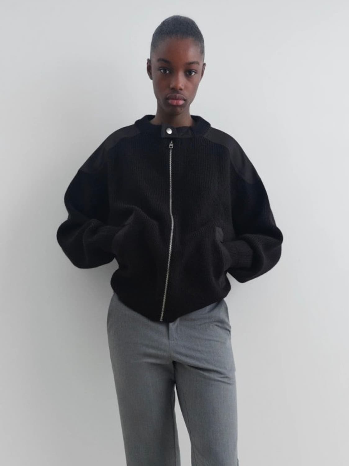 [L]기마구아스 GUIDO 니트 집업 가디건/블랙 상품이미지1